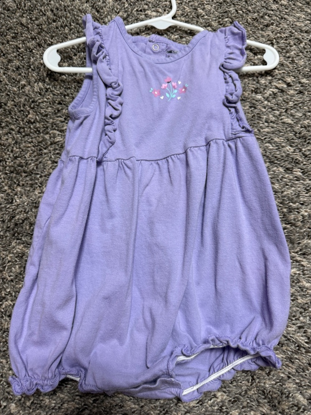 Lavender Ruffle Baby One-Piece Bodysuit